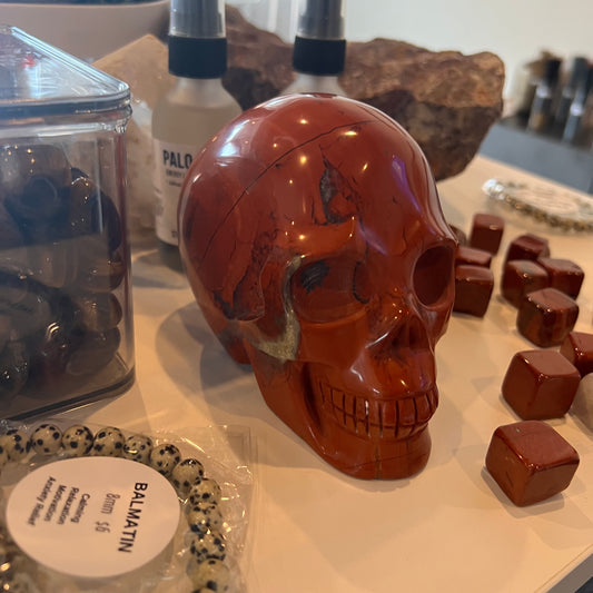 RED JASPER XL SKULL