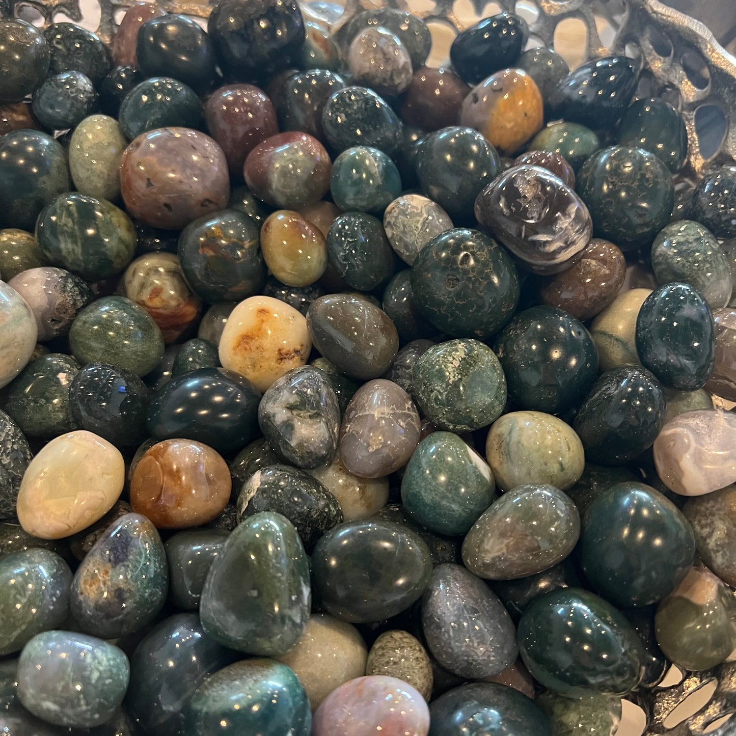 OCEAN JASPER TUMBLED PLUM