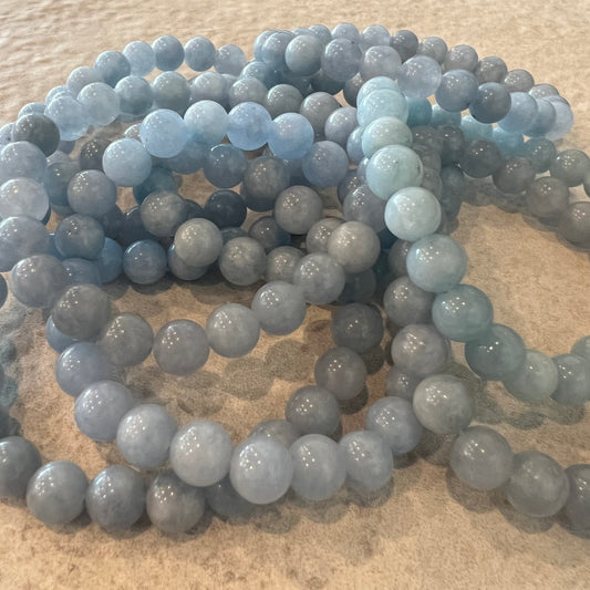 ANGELITE BEAD BRACELET