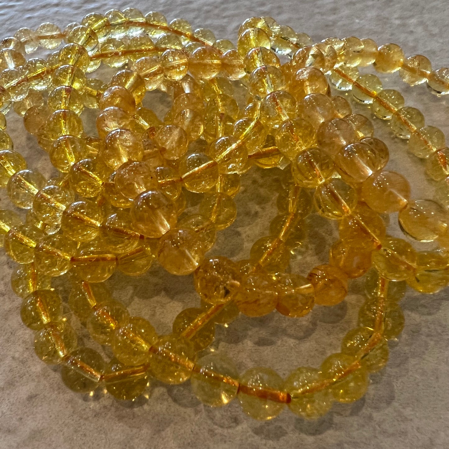 CITRINE BEAD BRACELET