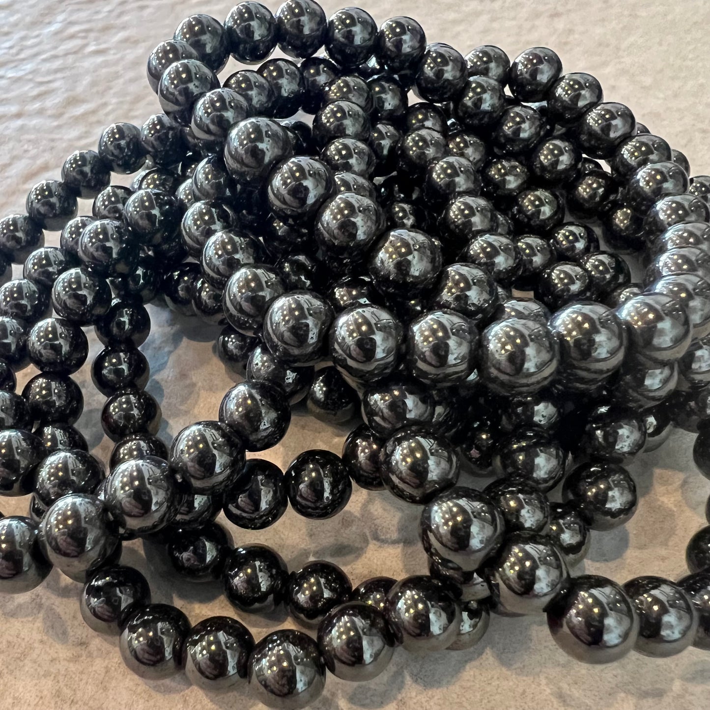 HEMATITE BEAD BRACELET