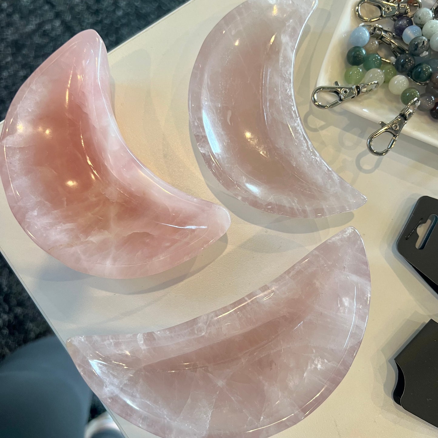 ROSE QUARTZ MOON BOWL