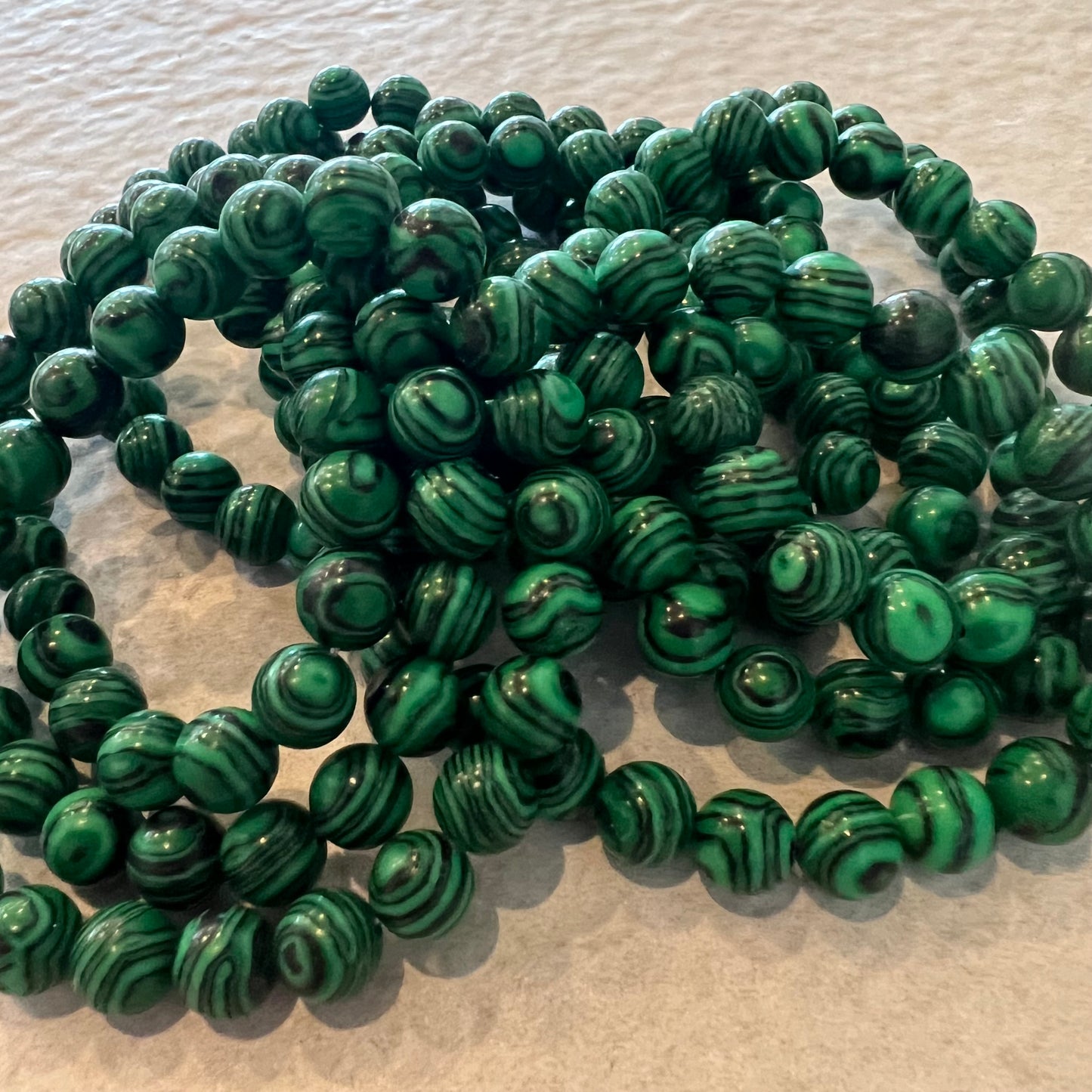 MALACHITE BEAD BRACELET