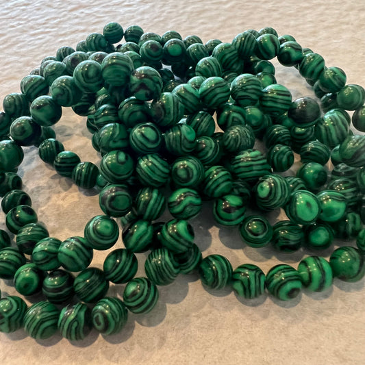 MALACHITE BEAD BRACELET
