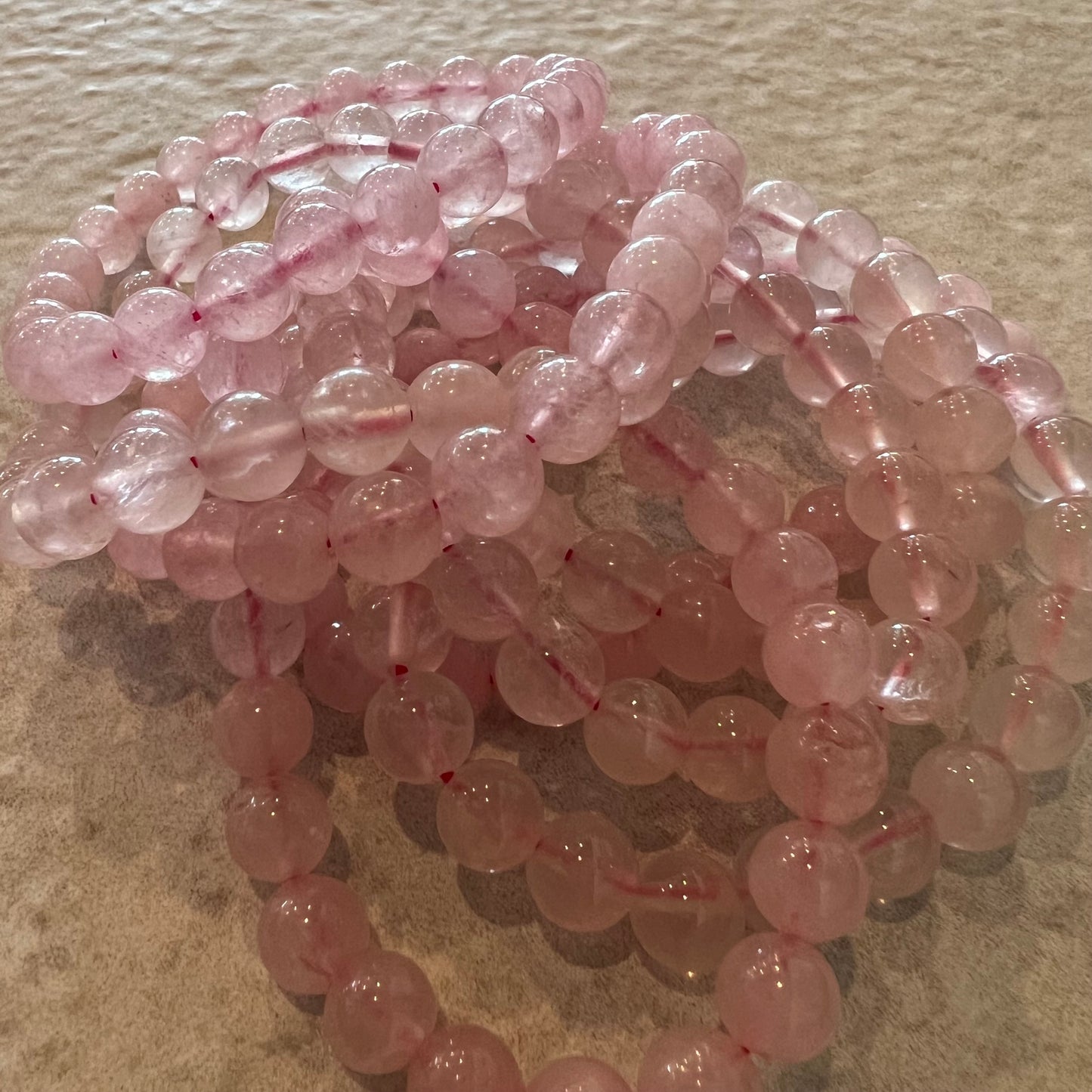 ROSE QUARTZ BEAD BRACELET