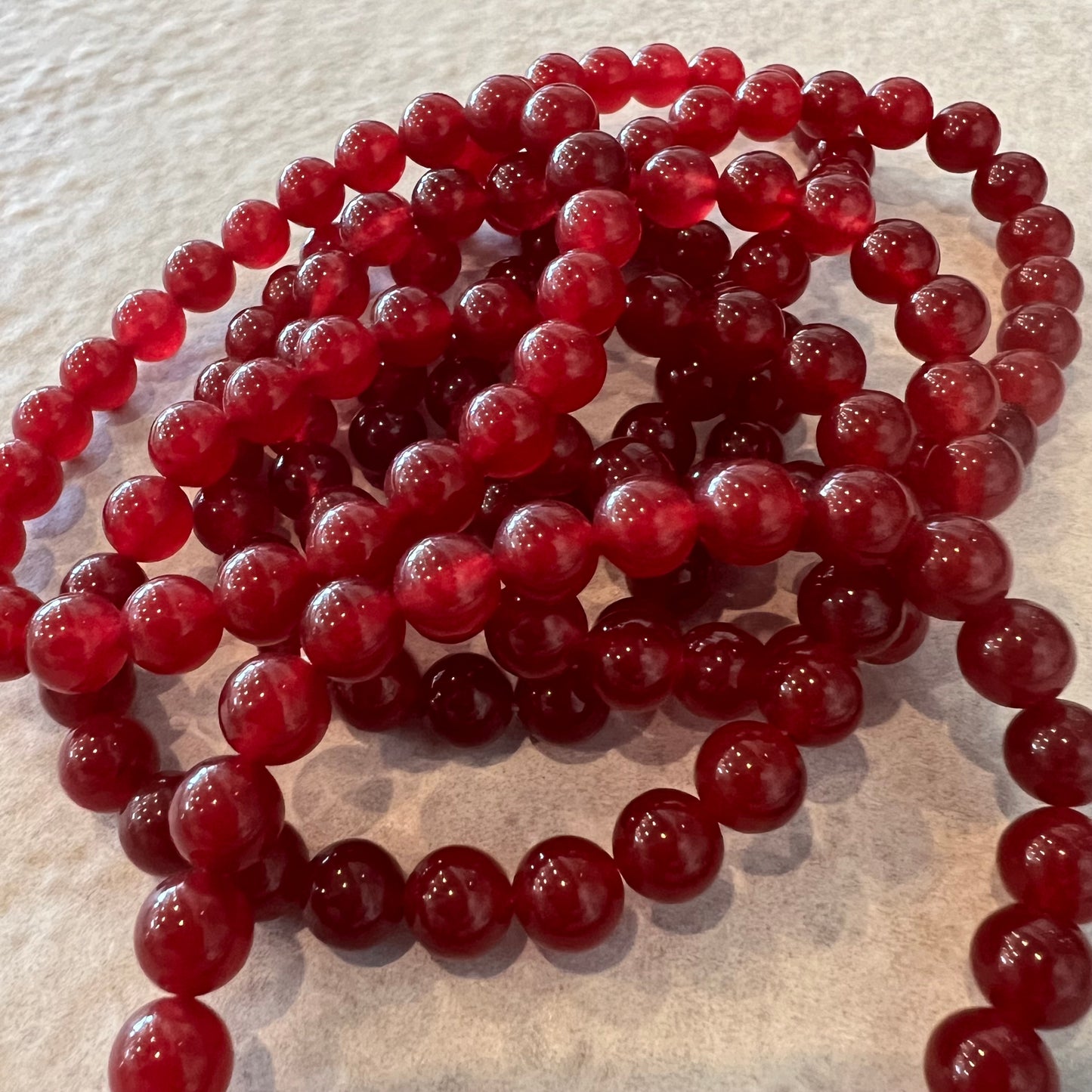 RUBY QUARTZ BEAD BRACELET