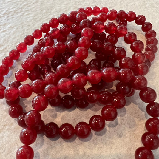 RUBY QUARTZ BEAD BRACELET