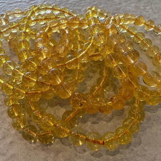 CITRINE BEAD BRACELET