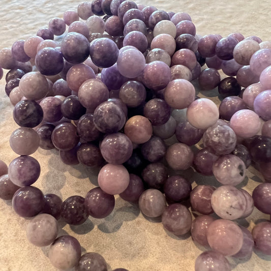 LEPIDOLITE BEAD BRACELET