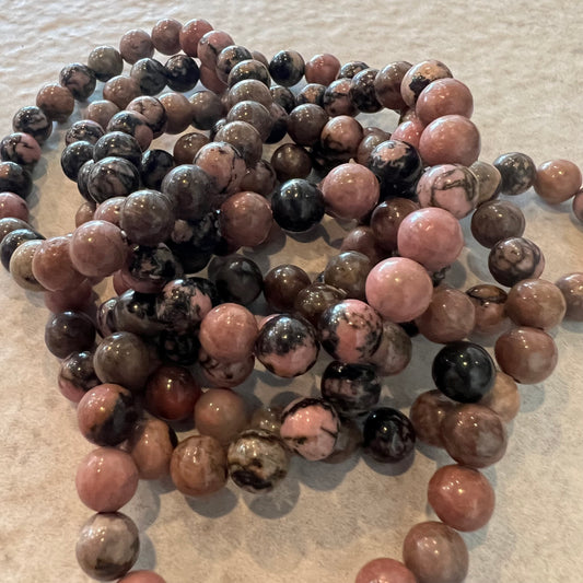 RHODOCHROSITE BEAD BRACELET