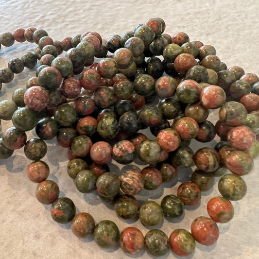 UNAKITE BEAD BRACELET