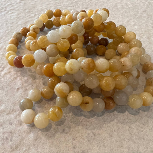 YELLOW AVENTURINE BEAD BRACELET